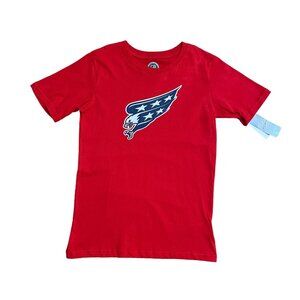 NHL HOCKEY T-SHIRT WASHINGTON CAPITALS BOYS COTTON EAGLE GRAPHIC LOGO RED NWT